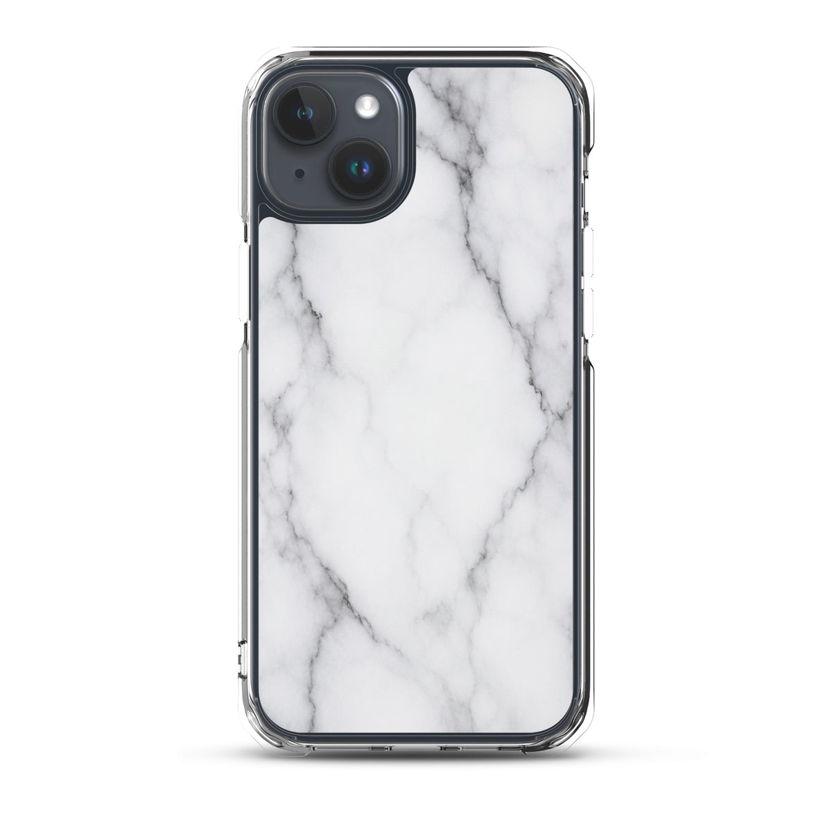 Coque MagSafe marbre blanc pour iPhone 15 Plus