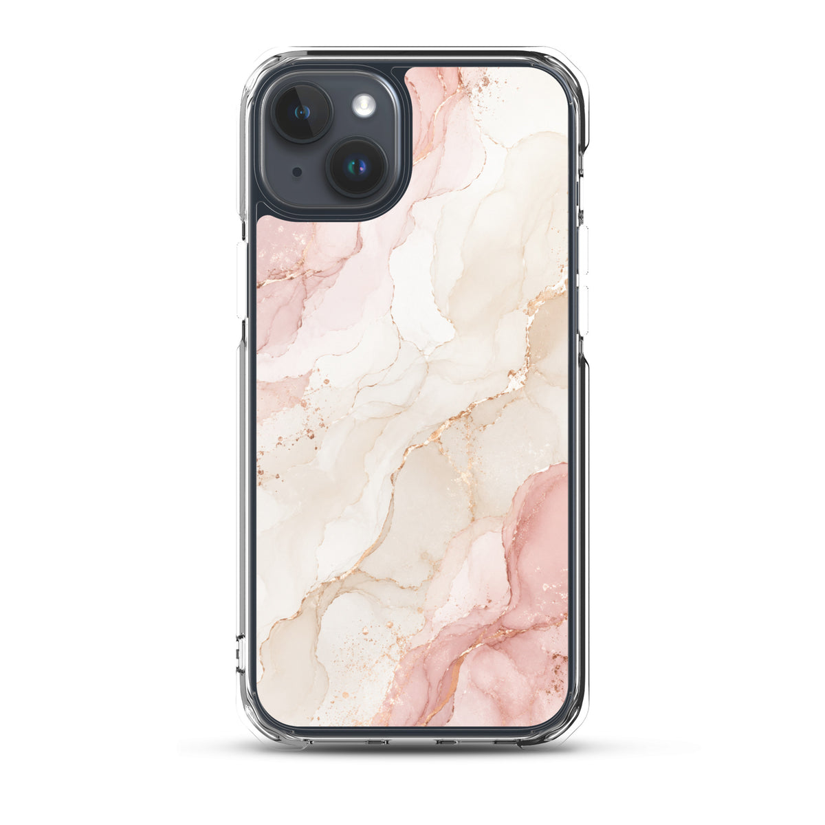 Coque MagSafe marbre rose gold pour iPhone 15 Plus