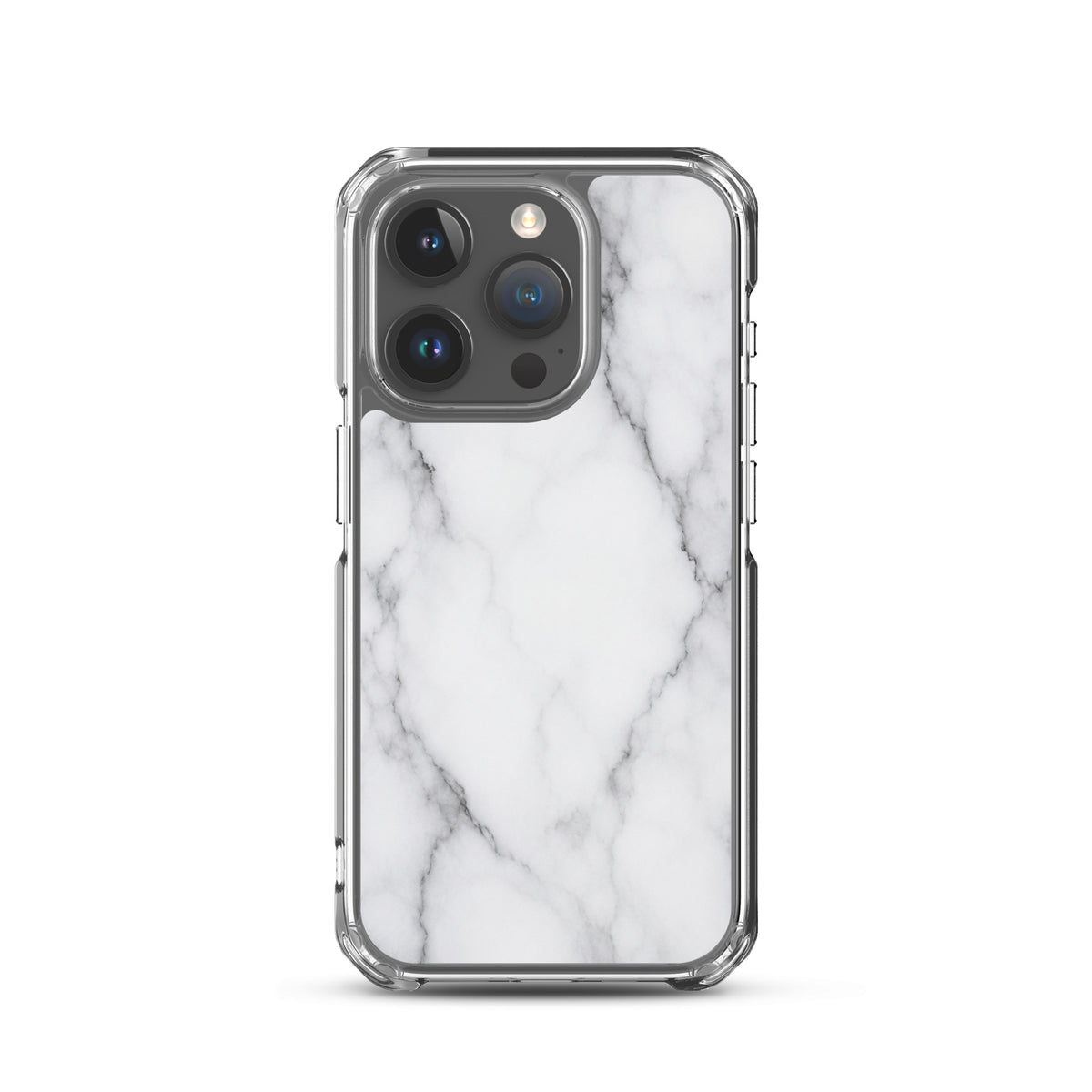 Coque MagSafe marbre blanc pour iPhone 15 Pro