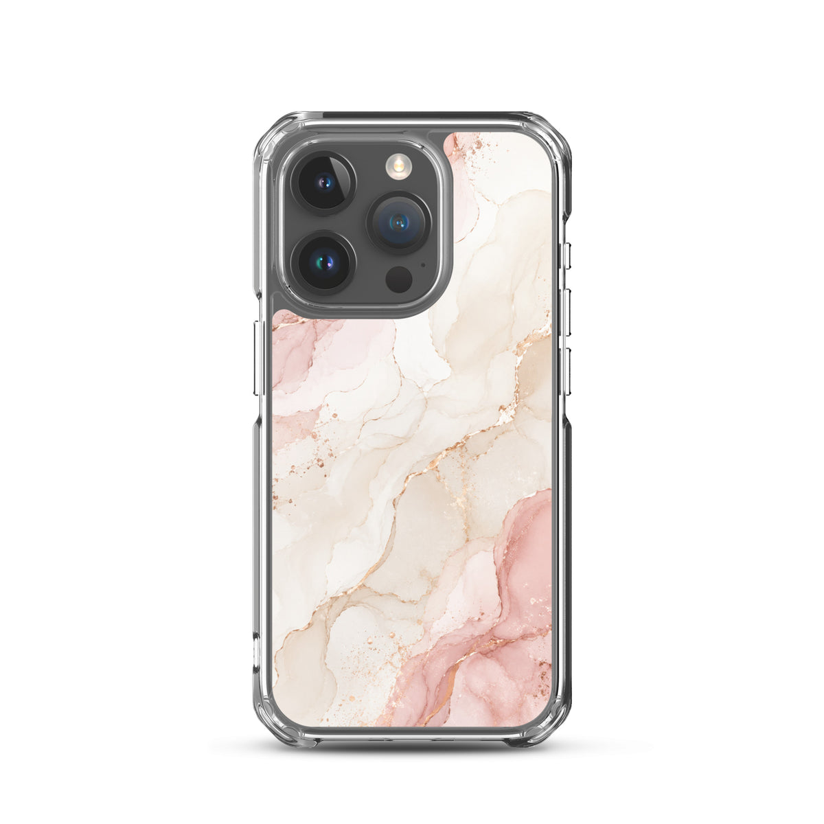 Coque MagSafe marbre rose gold pour iPhone 15 Pro