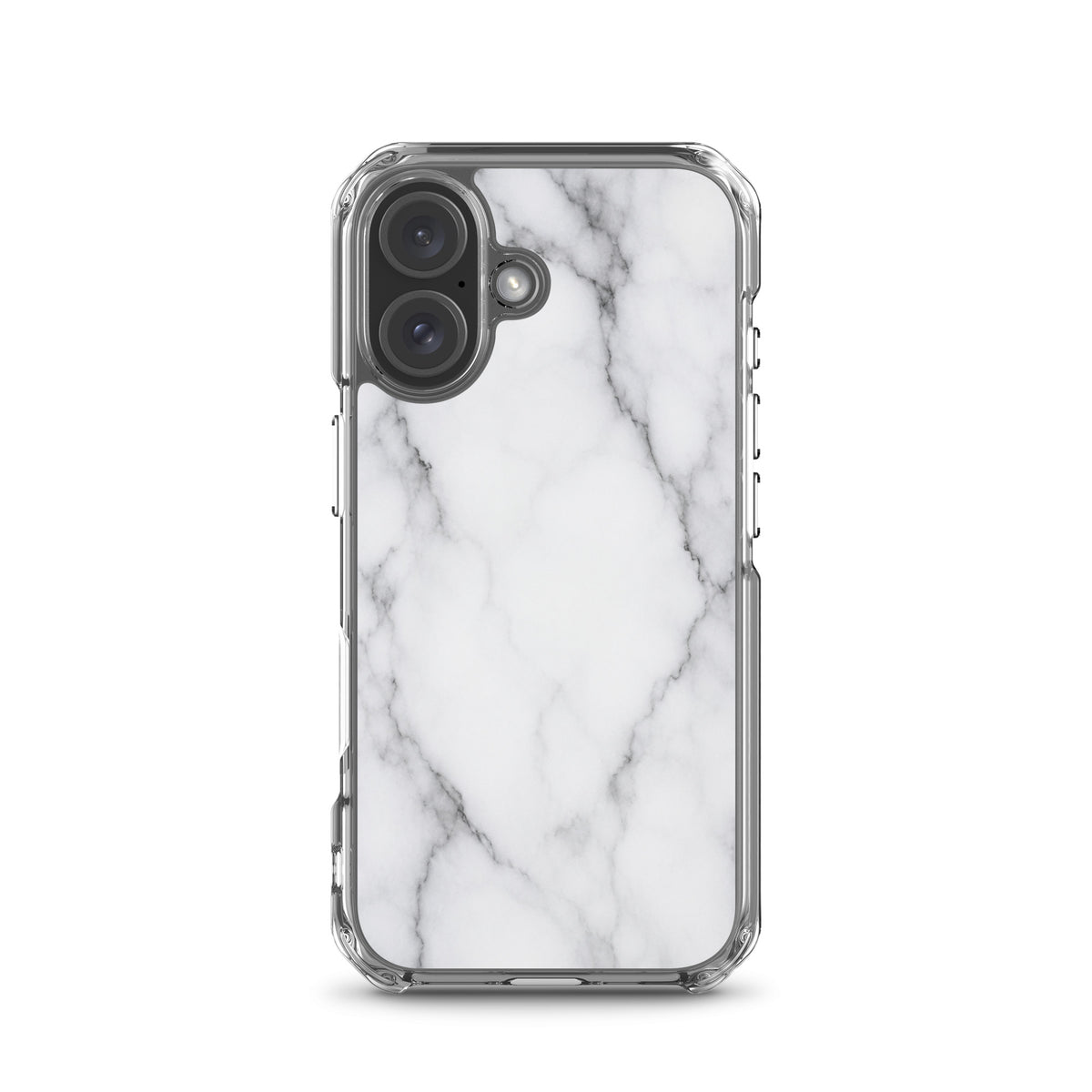 Coque MagSafe marbre blanc pour iPhone 16