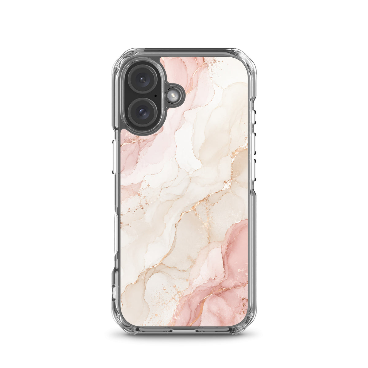 Coque MagSafe marbre rose gold pour iPhone 16