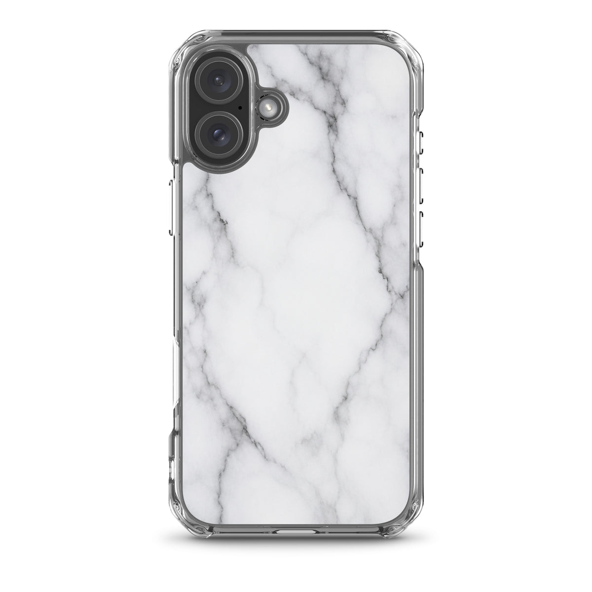 Coque MagSafe marbre blanc pour iPhone 16 Plus