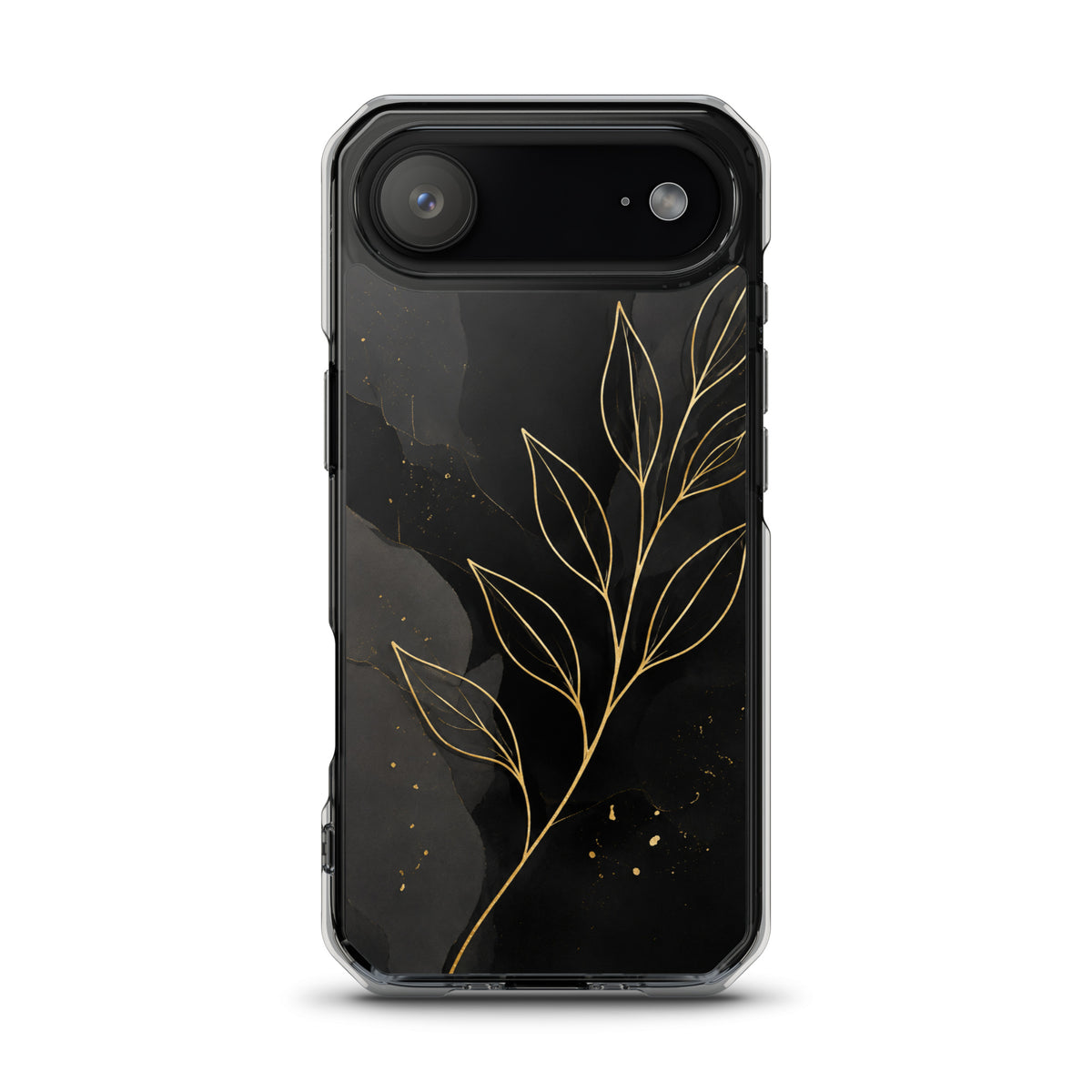 Coque MagSafe feuilles dorées noir et or pour iPhone 17 Air