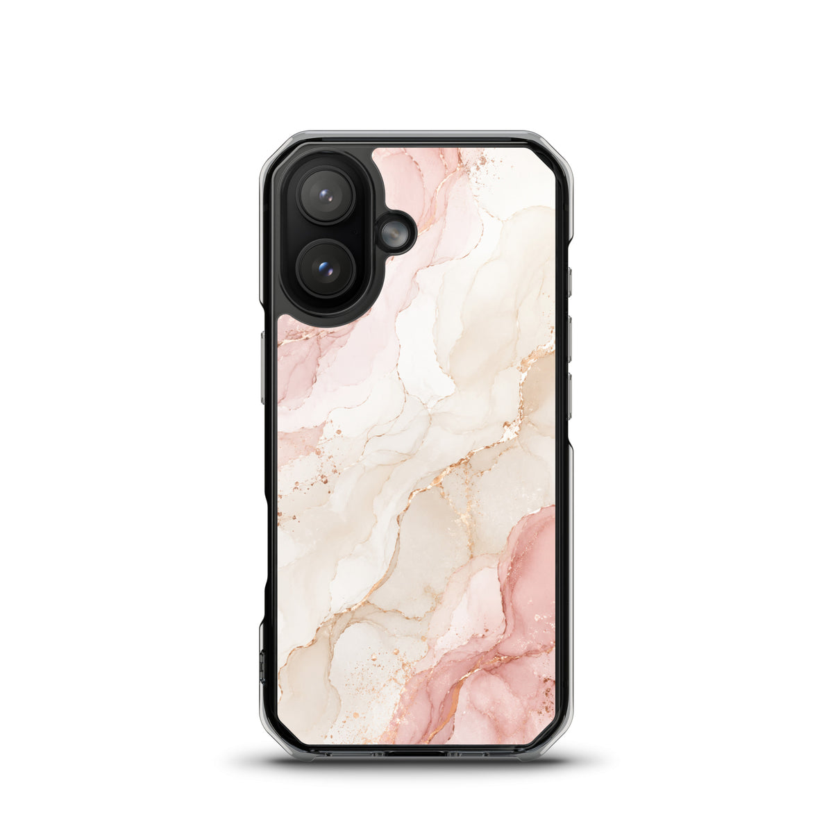 Coque MagSafe marbre rose gold pour iPhone 17